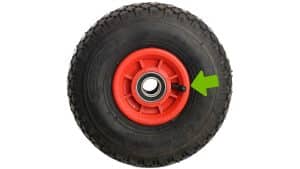 Zit er een ventiel in het bolder wagen kar wiel?
