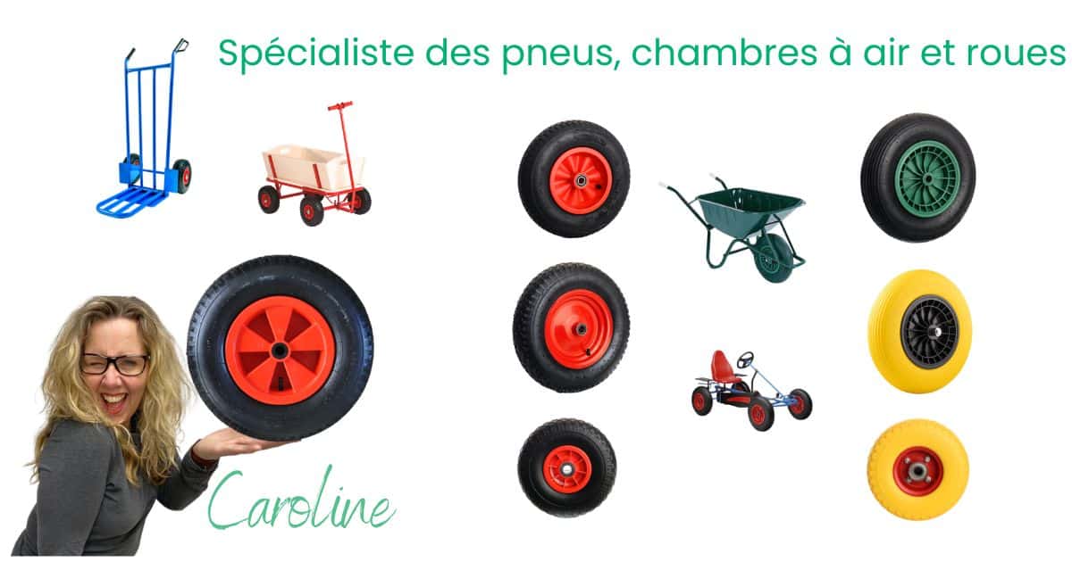 pneus et roues pour brouette, diable et tondeuse