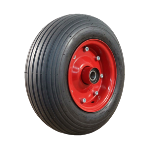 luchtband + wiel 4.80/4.00-8 S-2301 4PR + 3.00D-8 ET0 NL100 staal rood