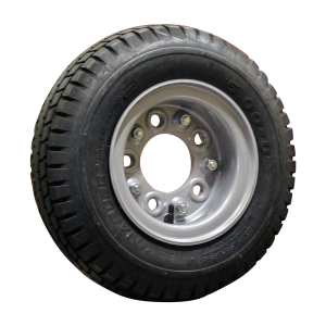 luchtband + wiel 5.00-8 S-7102 8PR + 4.33R-8 ET0 94/140/5 89 A4 staal zilvergrijs
