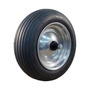 luchtband + wiel 4.80/4.00-8 S-2301 2PR + 2.50Ax8 ET0 Ø17 45 A3 staal zilvergrijs