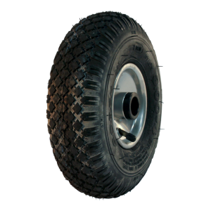 luchtband + wiel 4.00-4 V-6605 4PR + 2.10x4H2 ET0 rollager Ø25 NL75 A3 staal zilvergrijs