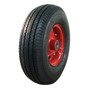 luchtband + wiel 5.00-8 HF-214 6PR + 3.00D-8 ET0 NL100 76 M staal rood