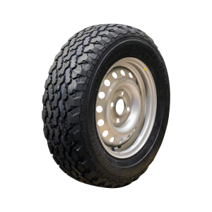 luchtband + wiel 185/70 R13C Savero M+S + 5Jx13H2 ET30 57/100/4 106/104 N staal zilvergrijs